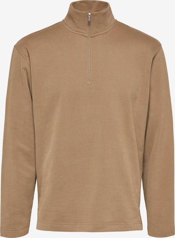 SELECTED HOMME Sweatshirt 'Keiran' in Brown: front