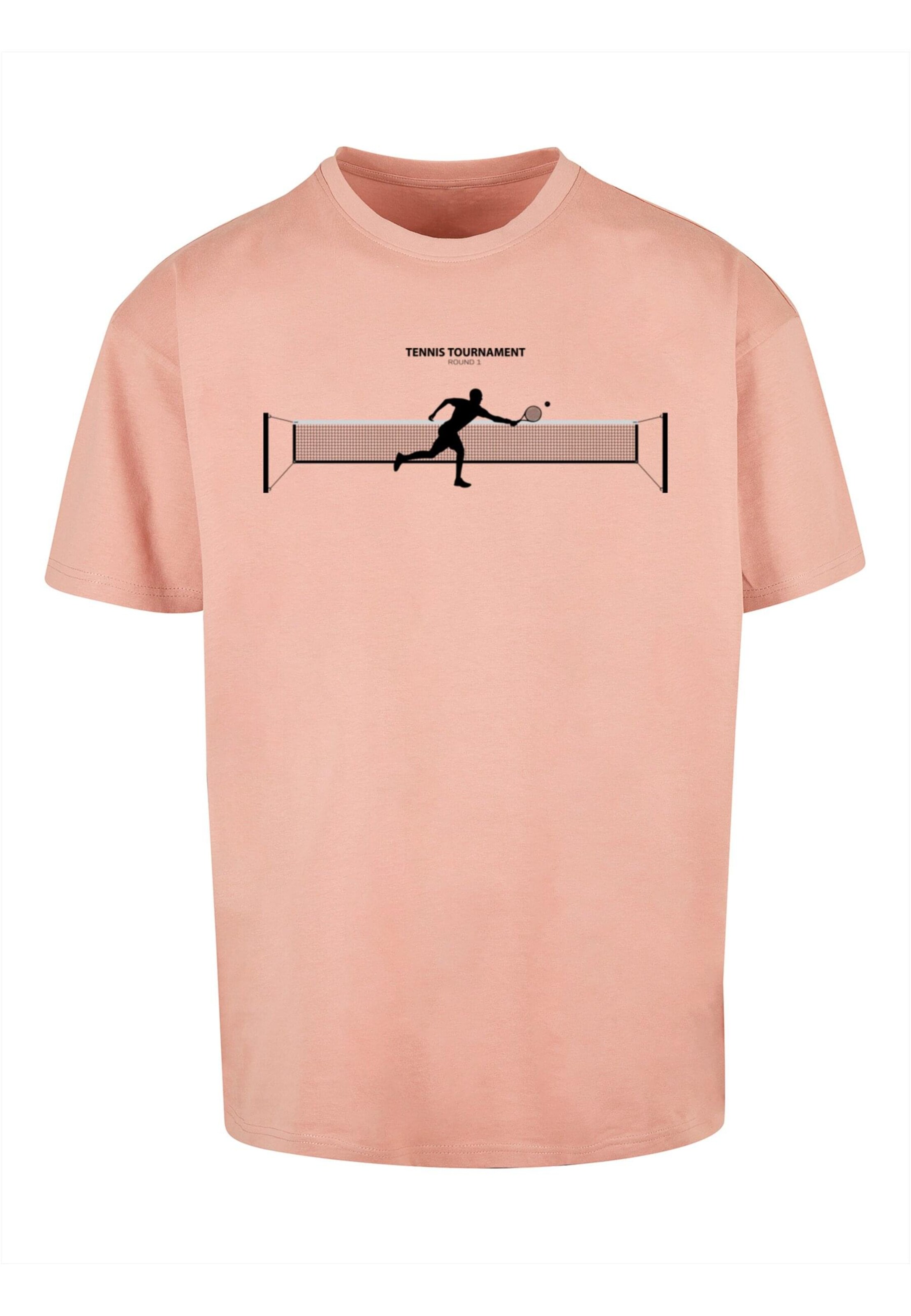 Merchcode Тениска 'Tennis Round 1' в розово: отпред