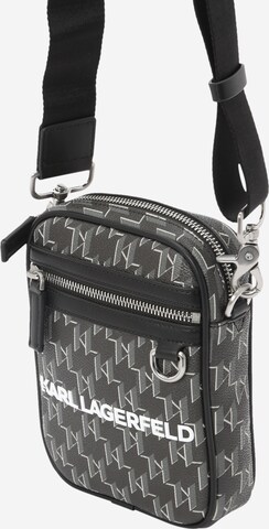 Karl Lagerfeld - Bolso de hombro en negro: frente