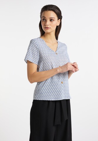 usha WHITE LABEL Blouse in Blauw: voorkant