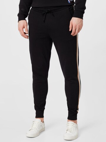 BOSS Tapered Broek in Zwart: voorkant