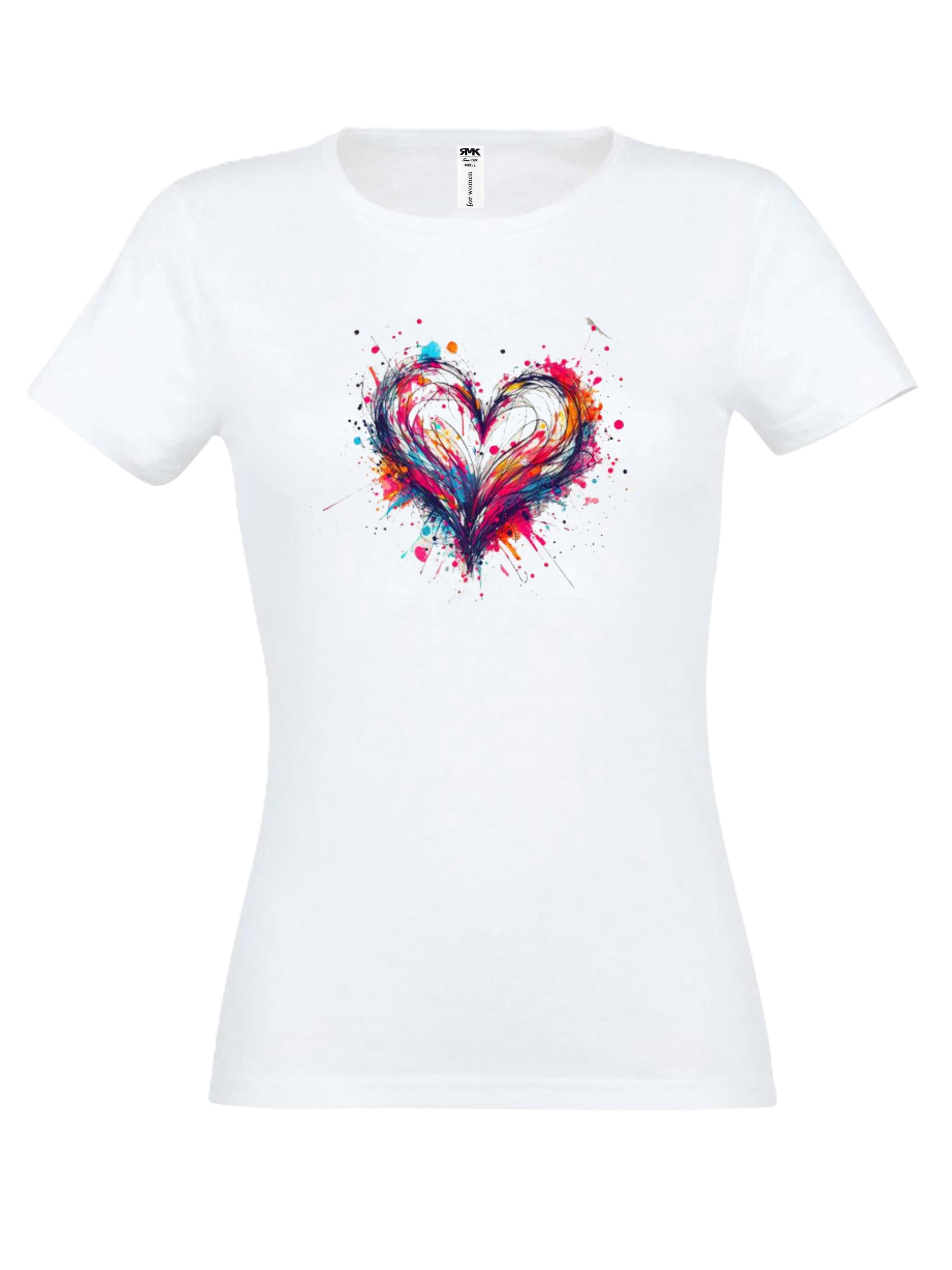 RMK Shirt '“ Heart Rundhals   ”' in White: front