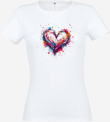 RMK Shirt '“ Heart Rundhals ”' in White: front