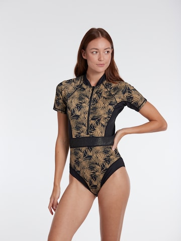 OLYMPIA High neck Badedragt i sort: forside