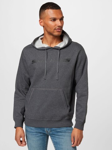 SKECHERS Sport sweatshirt i grå: framsida