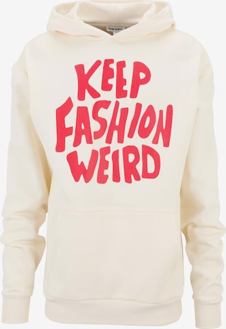 9N1M SENSE - Sudadera 'Keep Fashion Weird' en blanco: frente