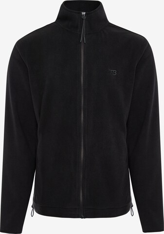 ThreadbareFlis jakna 'Pendle' - crna boja: prednji dio