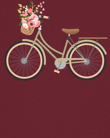 Maglietta ' Damenfahrrad ' di Watapparel in rosso