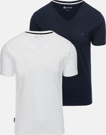 Ombre Shirt in Schwarz: Vorderseite