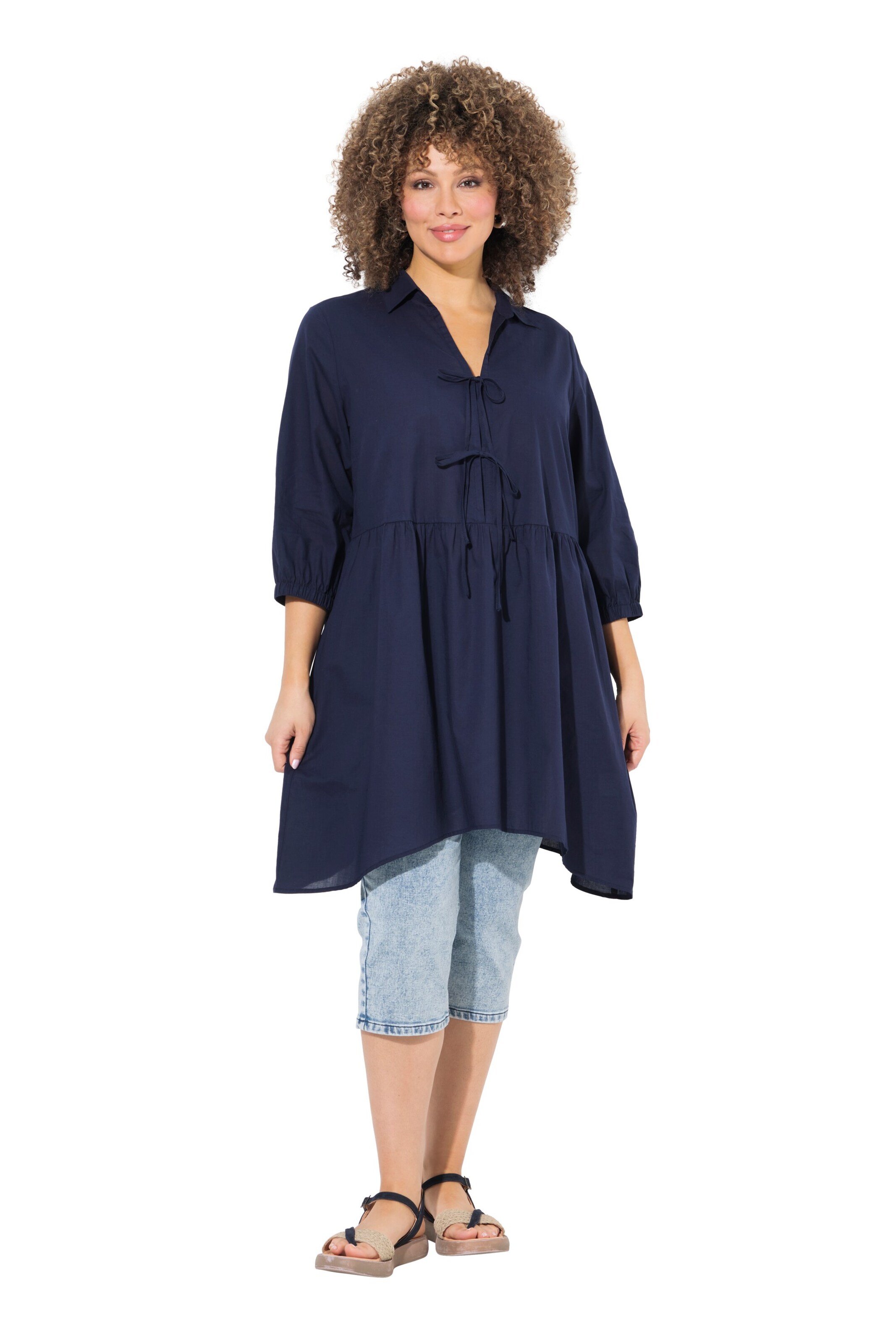 Ulla Popken Blouse in Blauw: voorkant