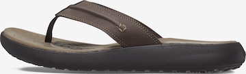 Crocs Zehentrenner in Braun: Vorderseite