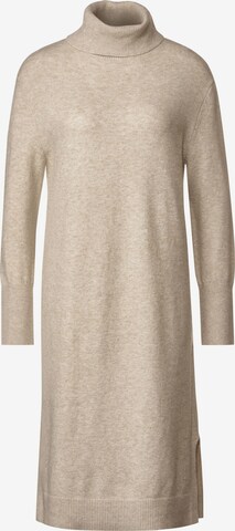 STREET ONE Knitted dress in Beige: front