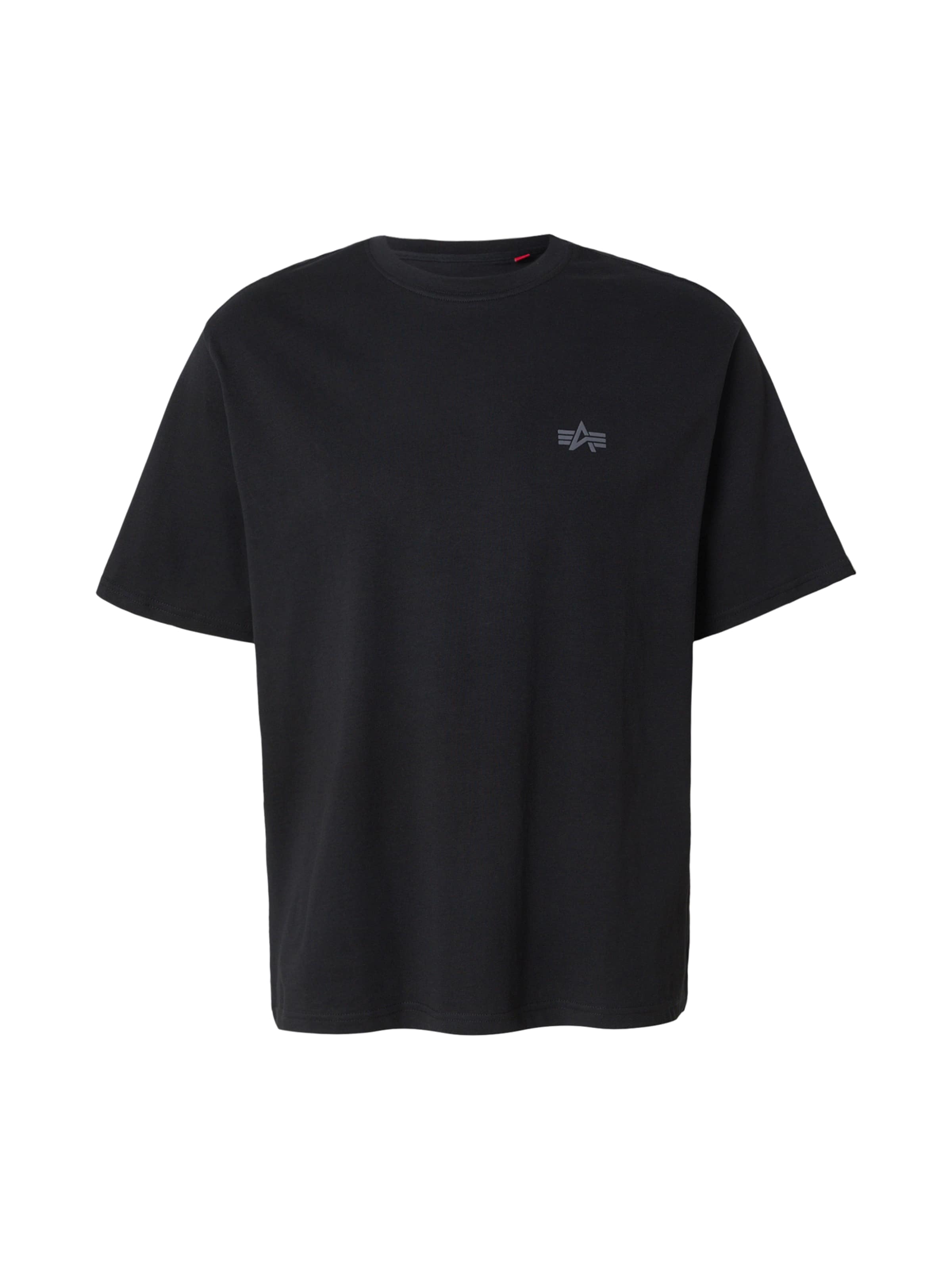 ALPHA INDUSTRIES Футболка в Черный: спереди