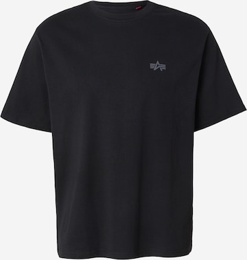 juoda ALPHA INDUSTRIES Marškinėliai: priekis