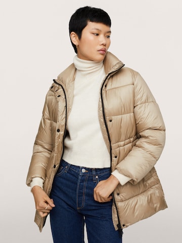 MANGO Zimska jakna | rjava barva: sprednja stran