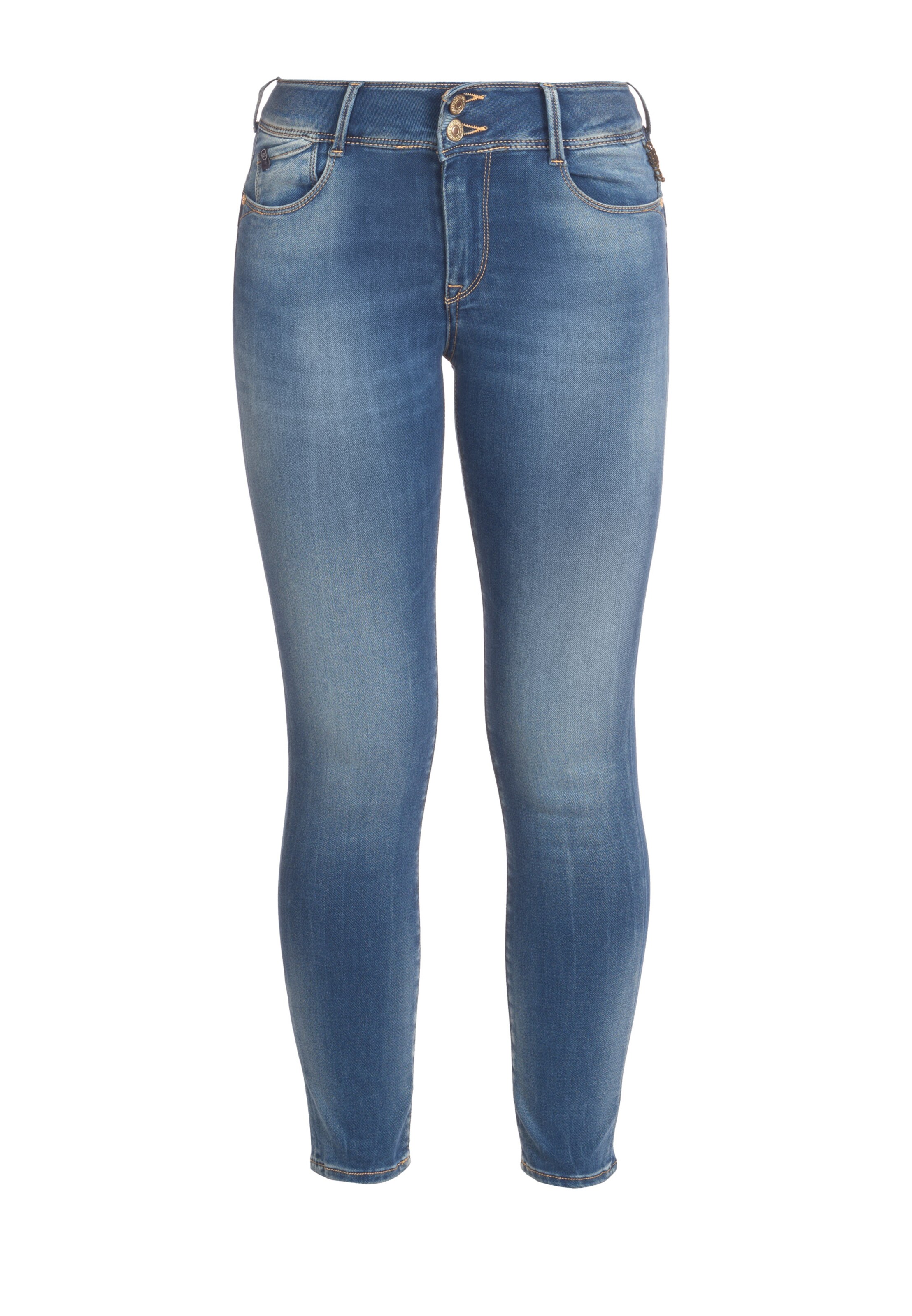 Coupe slim Jean 'Ultrpulc' Le Temps Des Cerises en bleu : devant