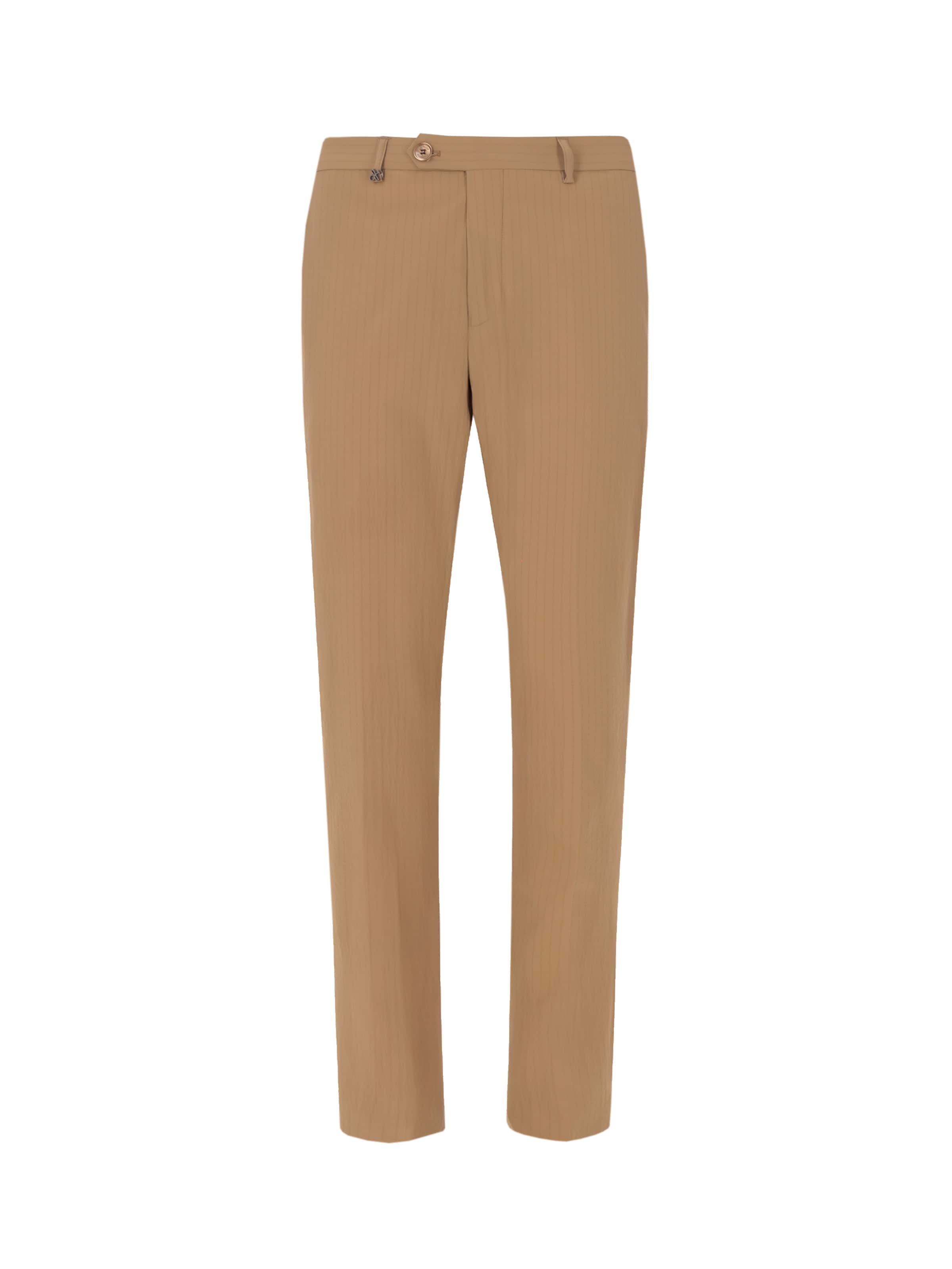 Distretto12 Regular Chino 'CARRUBO' in Bruin: voorkant