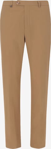 Distretto12 Regular Chino 'CARRUBO' in Bruin: voorkant