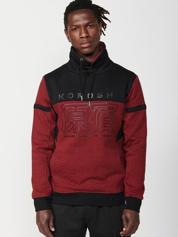 KOROSHI Sweatshirt in Rot: Vorderseite