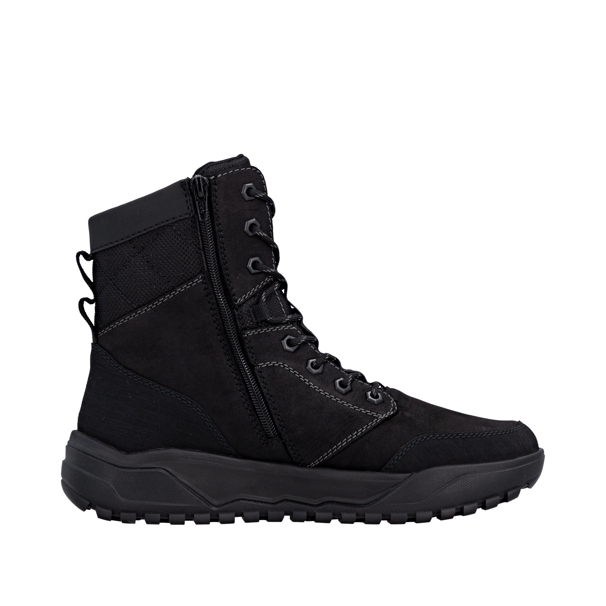 Rieker Lace-Up Boots in Black