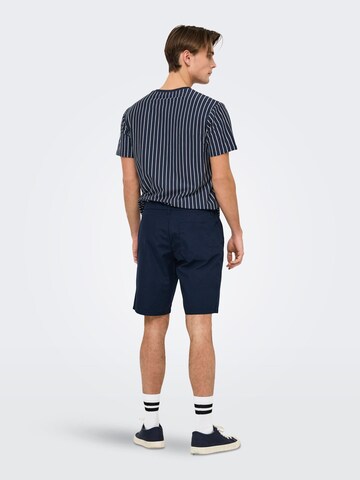 Coupe slim Pantalon chino 'ONSKal' Only & Sons en bleu