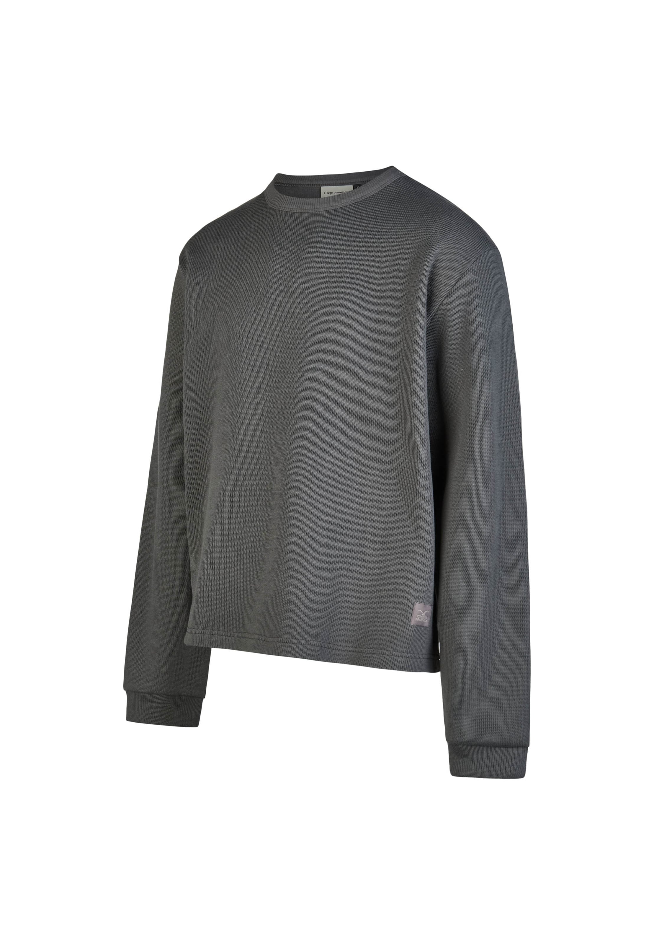 Cleptomanicx Pullover 'Double' in Grau