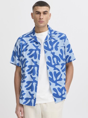 !Solid Comfort fit Button Up Shirt ' SDOLAVI ' in Blue