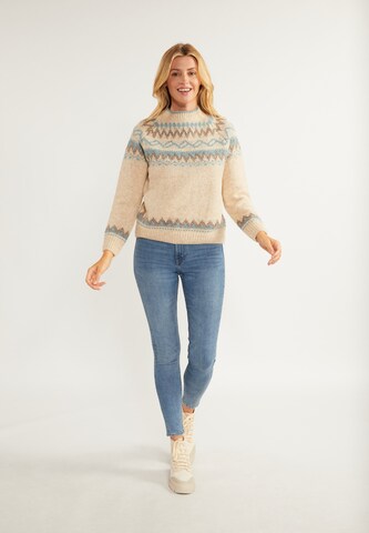 usha BLUE LABEL Sweater 'Fenia' in Beige