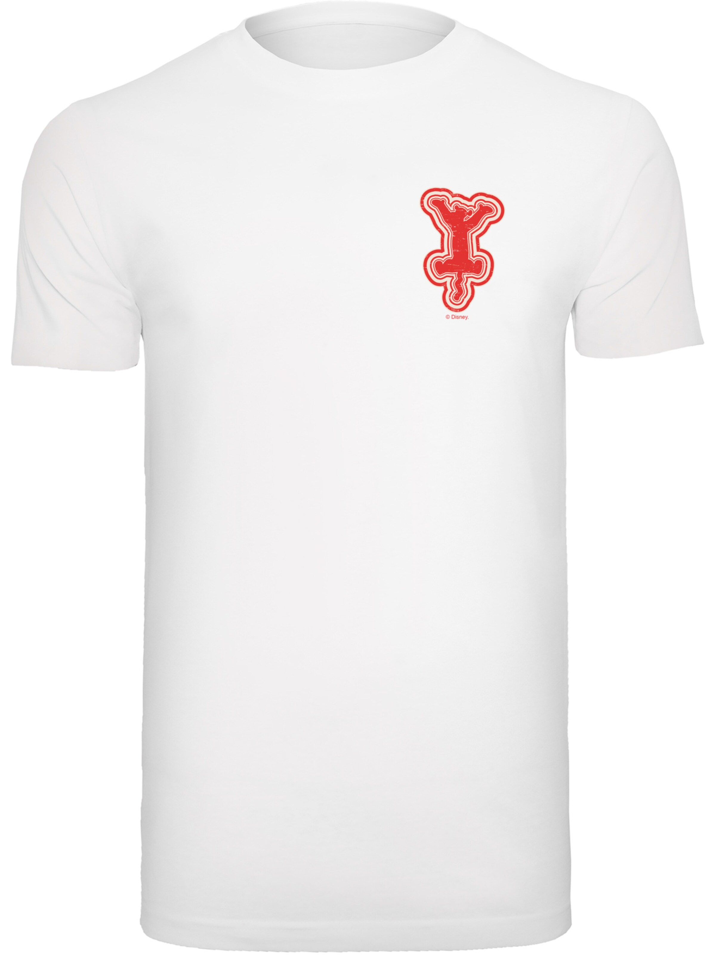 T-Shirt 'Disney Winnie The Pooh Tigger' F4NT4STIC en blanc : devant
