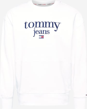 Tommy Jeans Mikina – bílá: přední strana