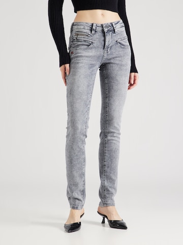 FREEMAN T. PORTER Slimfit Jeans 'Alexa' in Grijs: voorkant