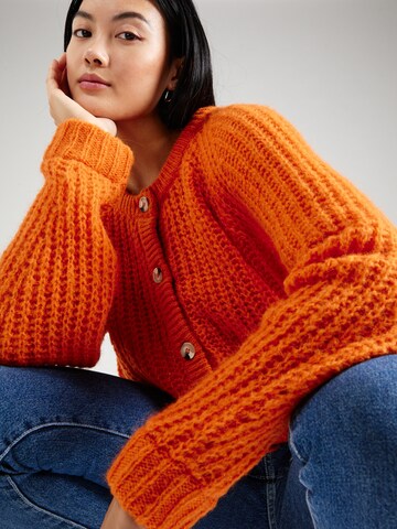Smith&Soul Cardigan 'Hairy' i orange
