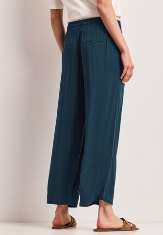STREET ONE Wide Leg Hose in Blau