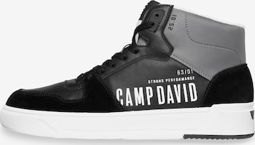 CAMP DAVID High-Top Sneakers in Black: front