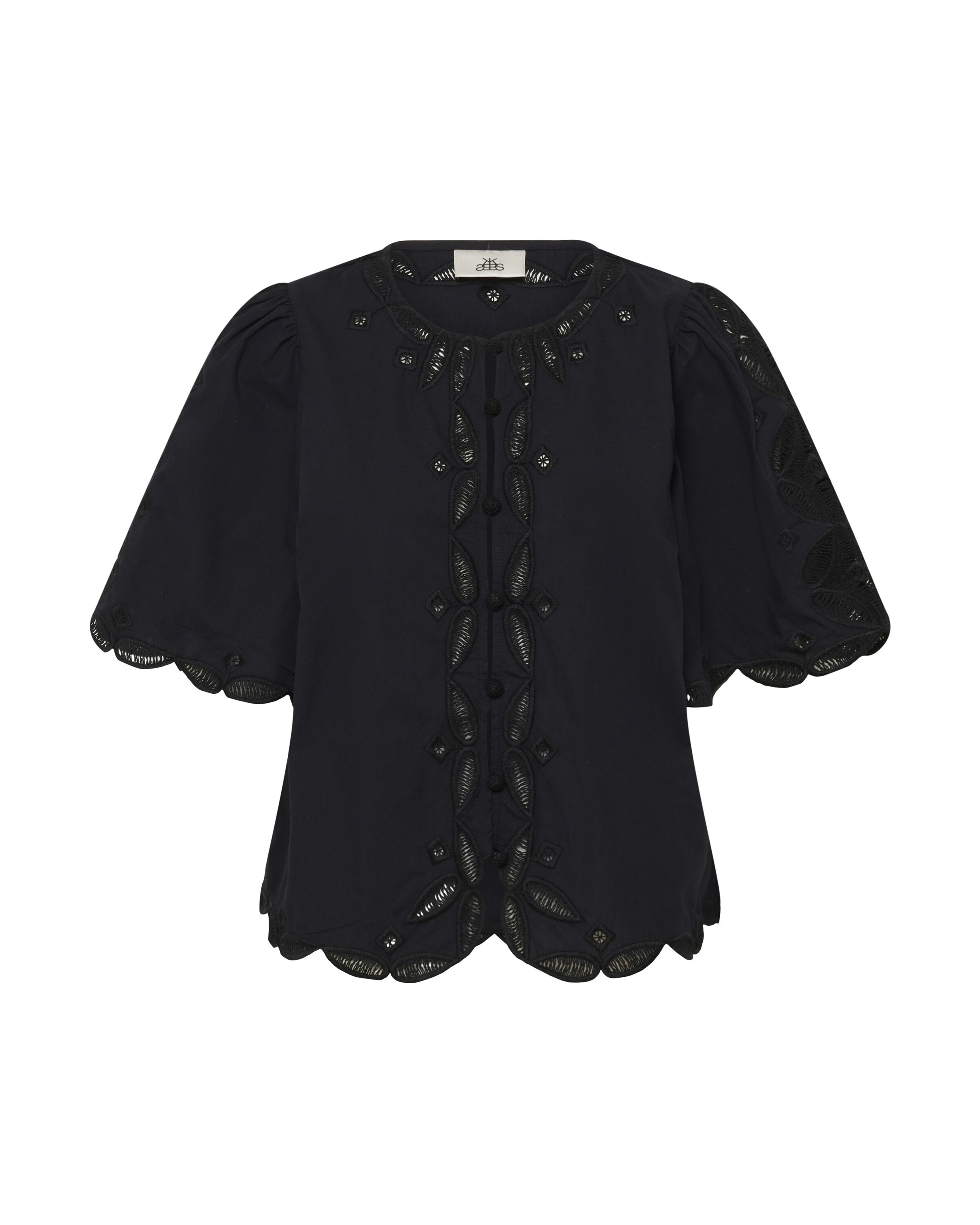 KAREN BY SIMONSEN Blouse 'KBErlinda' in Zwart: voorkant