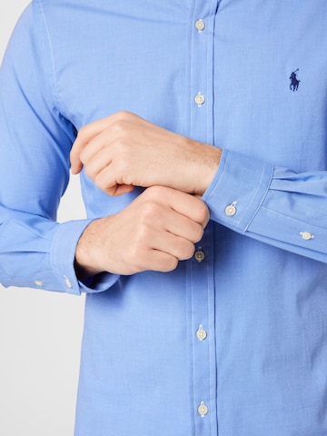 Polo Ralph Lauren Слим Рубашка в Синий