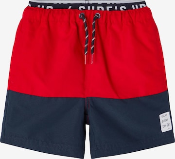 NAME IT Board Shorts 'Zafer' in Red: front