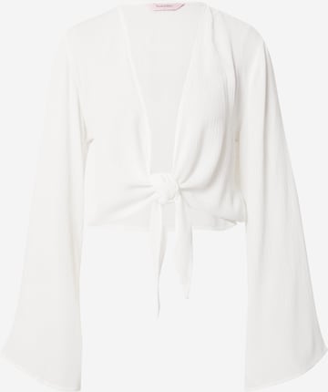 Hunkemöller Bolero 'Knot LS top' in Wit: voorkant