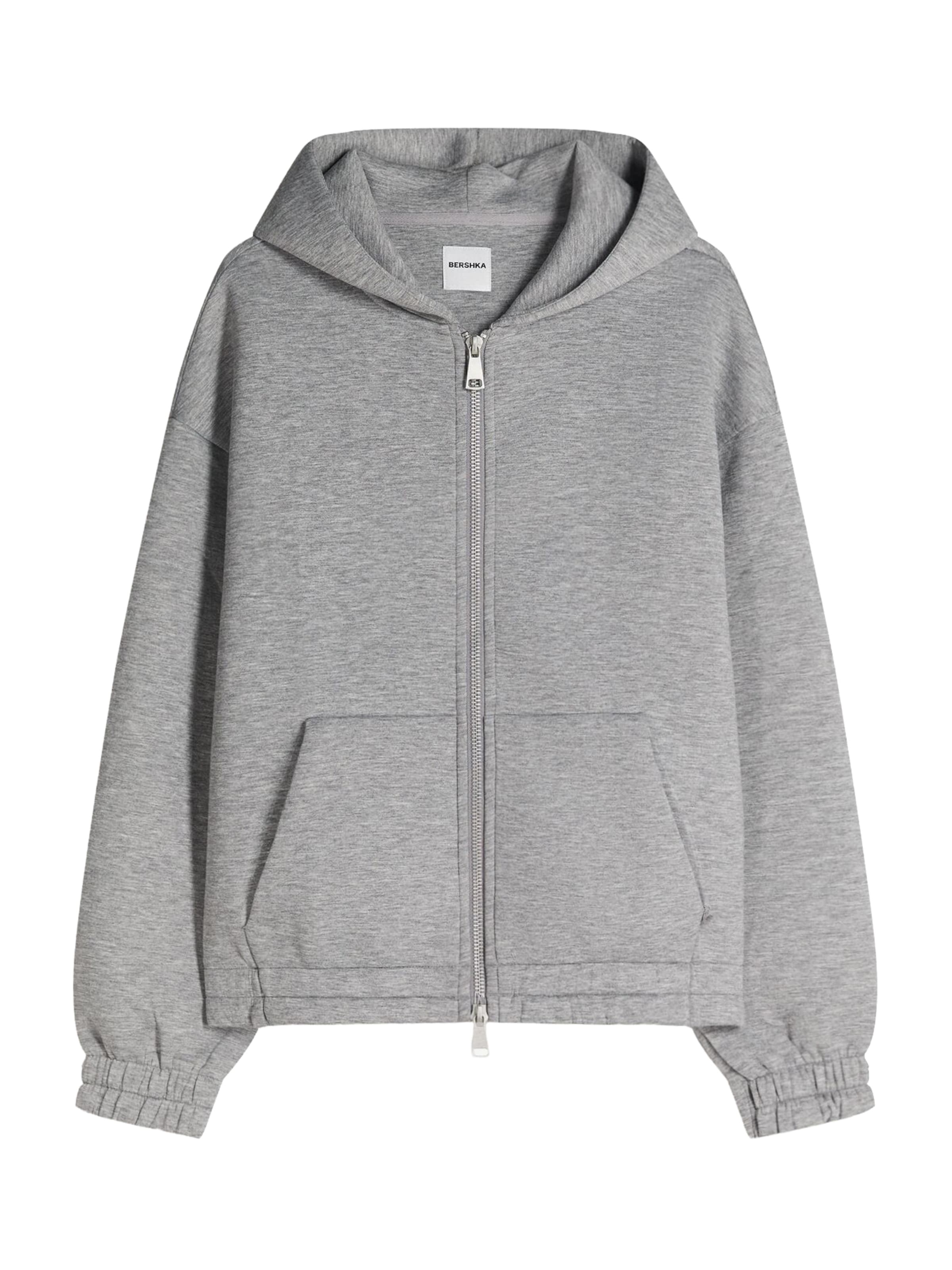 Bershka Tepláková bunda - Sivá: predná strana