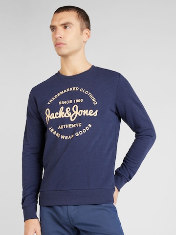 Sweat-shirt 'FOREST' JACK & JONES en bleu : devant