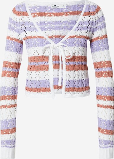 HOLLISTER Kardigán - svetlofialová / pastelovo červená / biela, Produkt