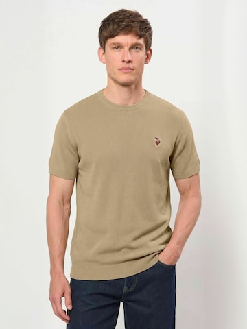U.S. POLO ASSN. Regular fit Overhemd ' UMDarwin ' in Beige: voorkant