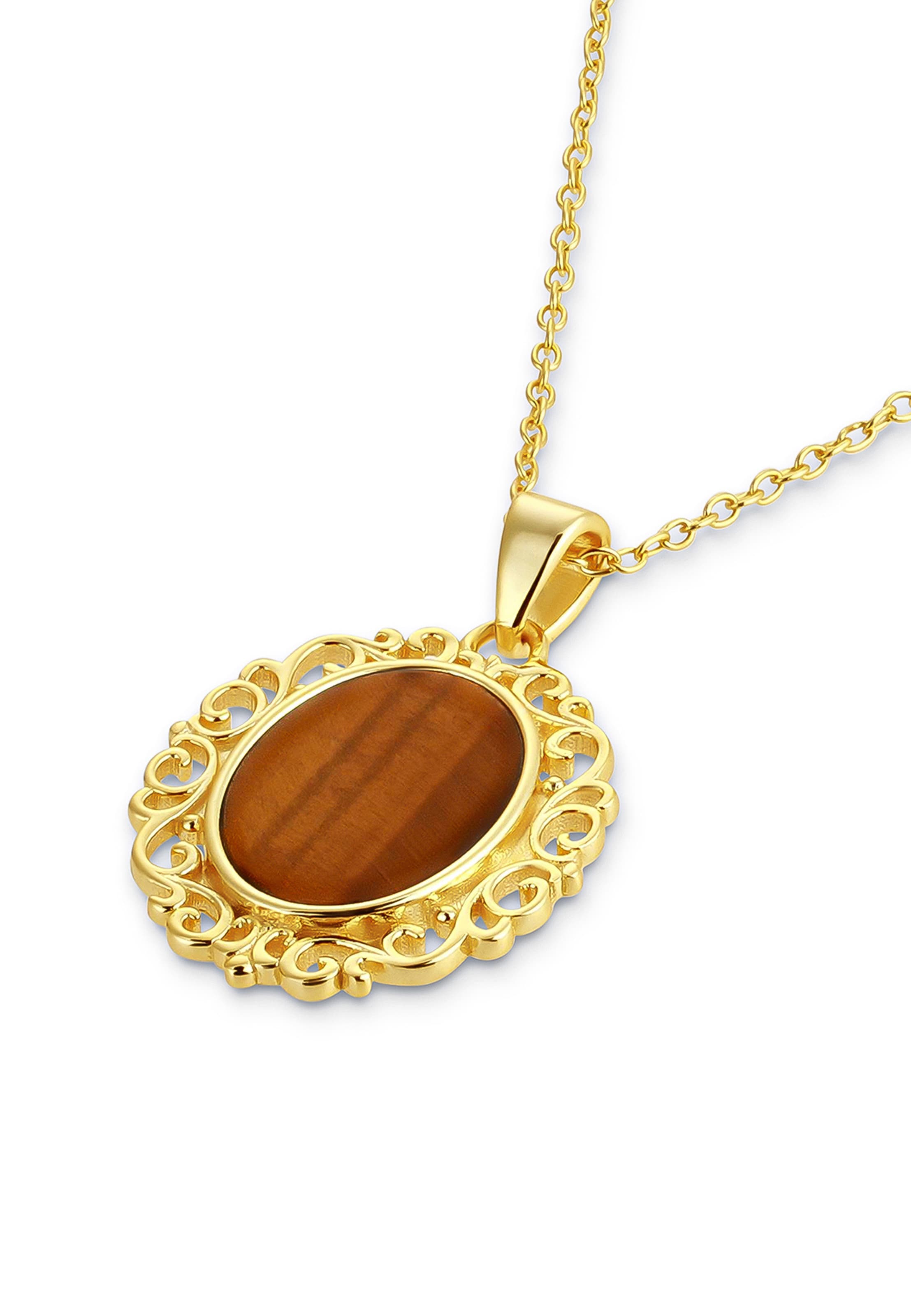 Collana 'Vintage Tiger Eye Pendant' di Commen Lines in oro