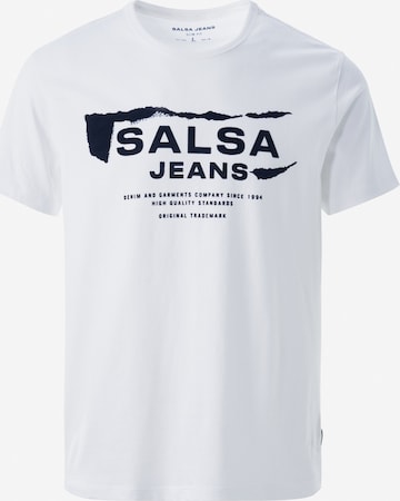 Salsa Shirt 'PALM BEACH' in Weiß: predná strana
