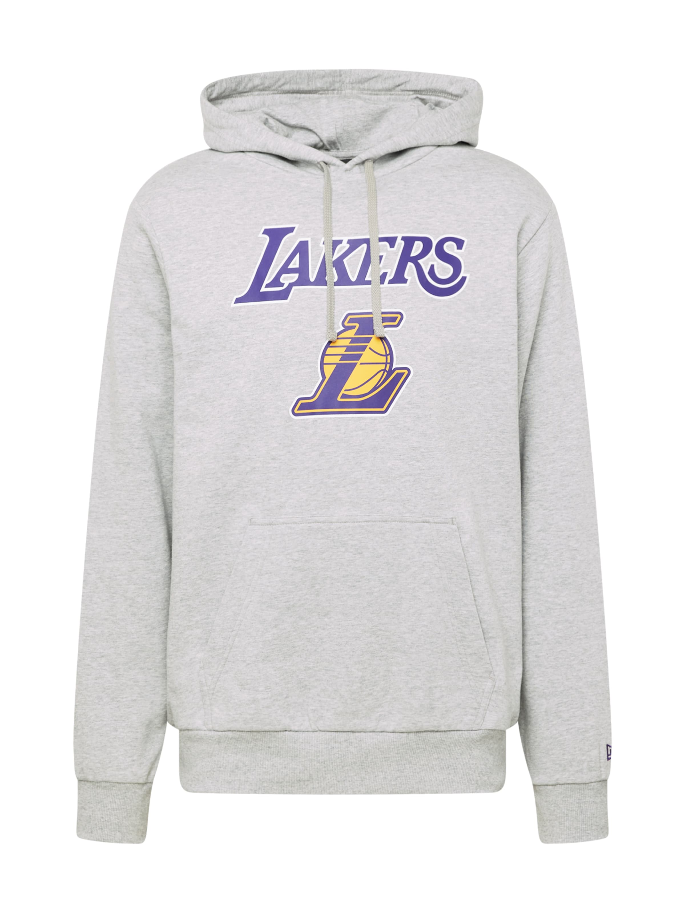 NEW ERA Μπλούζα φούτερ σε γκρι μελανζέ / σκούρο λιλά / πορτοκαλί / λευκό, Άποψη προϊόντος