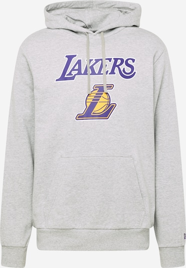 NEW ERA Sweater majica u siva melange / tamno ljubičasta / narančasta / bijela, Pregled proizvoda