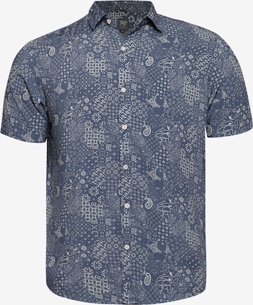 Campus Sutra Regular fit Button Up Shirt 'Adriel' in Blue: front