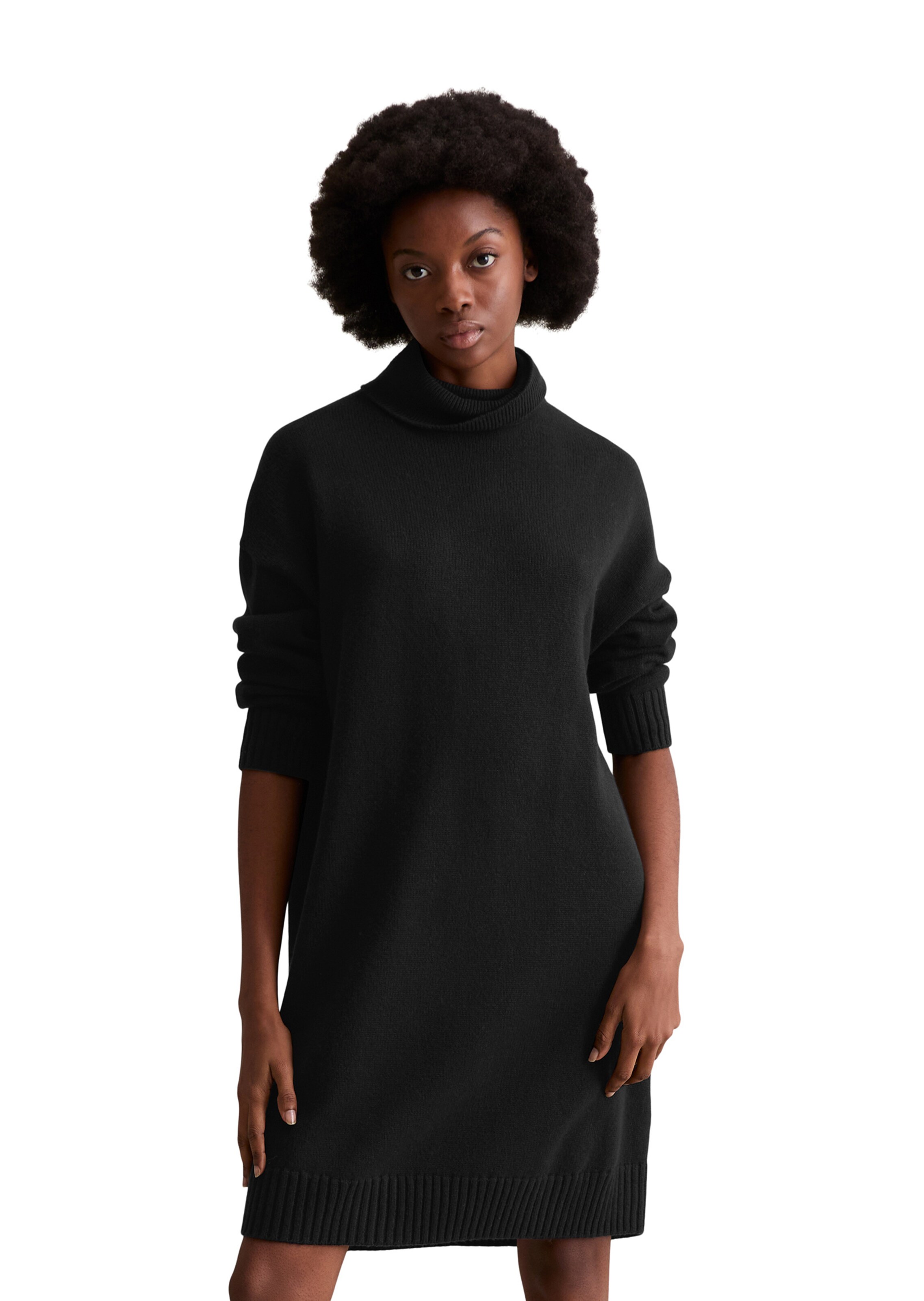 Marc O'Polo DENIM Gebreide jurk in Zwart: voorkant