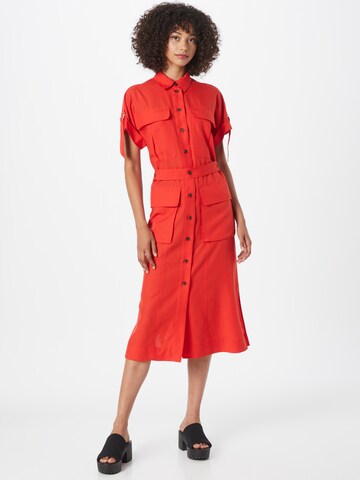 ESPRIT Košilové šaty – červená: přední strana