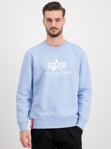 ALPHA INDUSTRIES Sweatshirt 'Basic Logo' in Blue